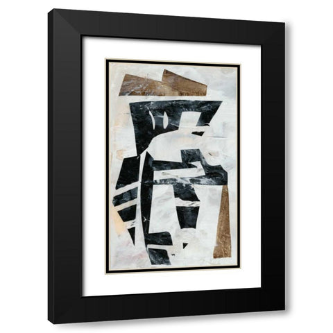 Tribal Collage I Black Modern Wood Framed Art Print with Double Matting by Goldberger, Jennifer