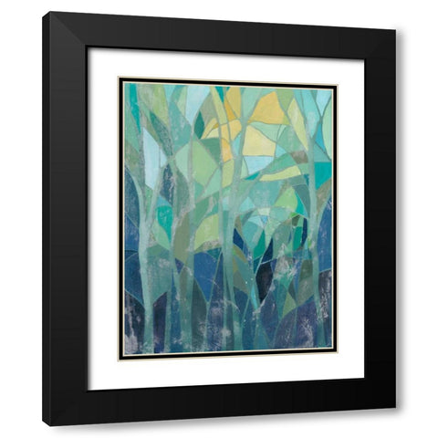 Stained Glass Forest I Black Modern Wood Framed Art Print with Double Matting by Popp, Grace