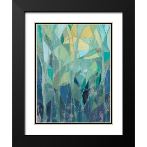 Stained Glass Forest I Black Modern Wood Framed Art Print with Double Matting by Popp, Grace