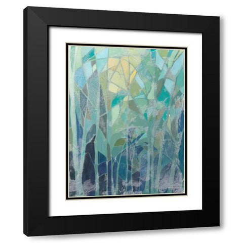 Stained Glass Forest II Black Modern Wood Framed Art Print with Double Matting by Popp, Grace
