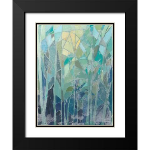 Stained Glass Forest II Black Modern Wood Framed Art Print with Double Matting by Popp, Grace