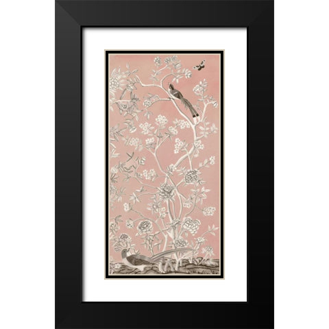Blush Chinoiserie I Black Modern Wood Framed Art Print with Double Matting by McCavitt, Naomi