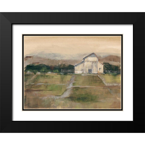 Rural Sunset I Black Modern Wood Framed Art Print with Double Matting by Harper, Ethan