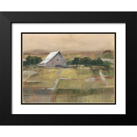Rural Sunset II Black Modern Wood Framed Art Print with Double Matting by Harper, Ethan