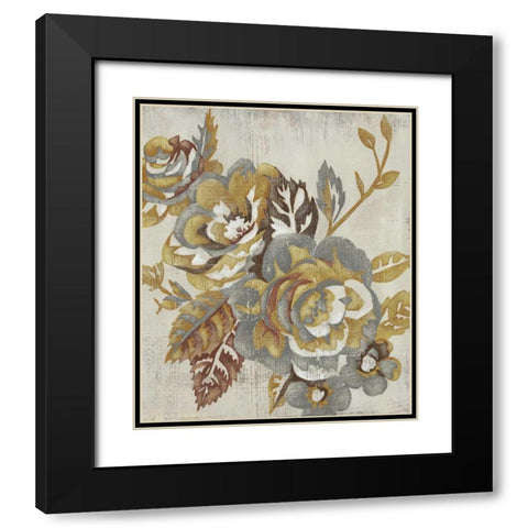 Honeyed Blooms II Black Modern Wood Framed Art Print with Double Matting by Zarris, Chariklia