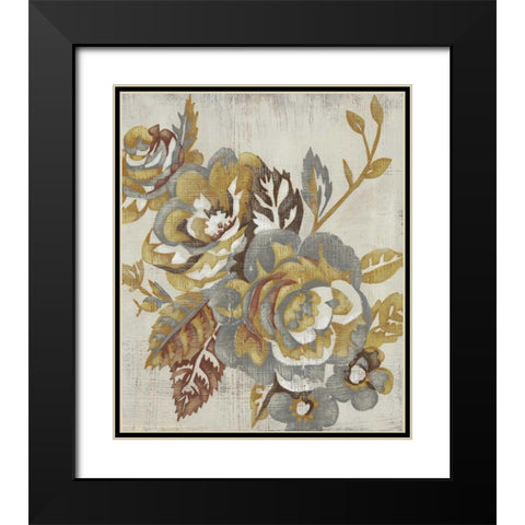 Honeyed Blooms II Black Modern Wood Framed Art Print with Double Matting by Zarris, Chariklia