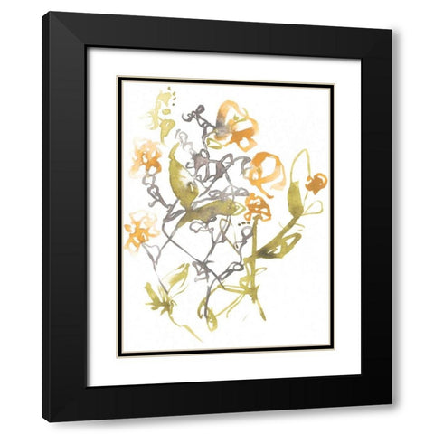 Yellow and Grey Array I Black Modern Wood Framed Art Print with Double Matting by Goldberger, Jennifer