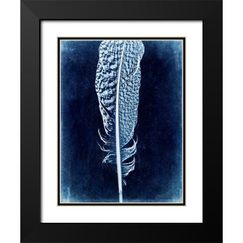 Inverted Feather IV Black Modern Wood Framed Art Print with Double Matting by Malek, Honey