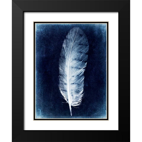 Inverted Feather VI Black Modern Wood Framed Art Print with Double Matting by Malek, Honey