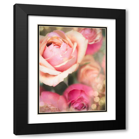 Rosie Pink II Black Modern Wood Framed Art Print with Double Matting by Quintero, Sonja