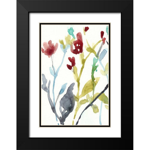 Abundant Flowers I Black Modern Wood Framed Art Print with Double Matting by Goldberger, Jennifer