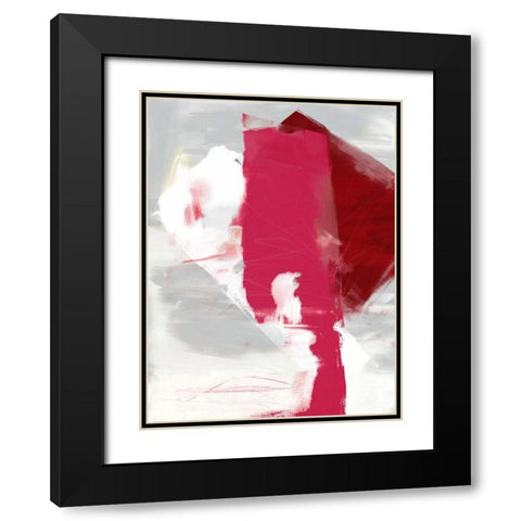 Magenta Abstract I Black Modern Wood Framed Art Print with Double Matting by Jasper, Sisa