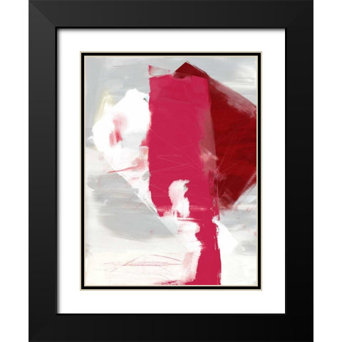 Magenta Abstract I Black Modern Wood Framed Art Print with Double Matting by Jasper, Sisa