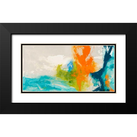 Tidal Abstract I Black Modern Wood Framed Art Print with Double Matting by Jasper, Sisa