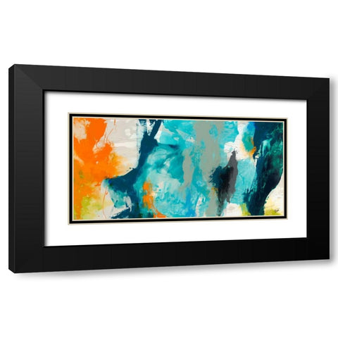 Tidal Abstract II Black Modern Wood Framed Art Print with Double Matting by Jasper, Sisa