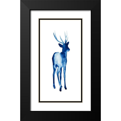 Ink Drop Rusa Deer I Black Modern Wood Framed Art Print with Double Matting by Popp, Grace
