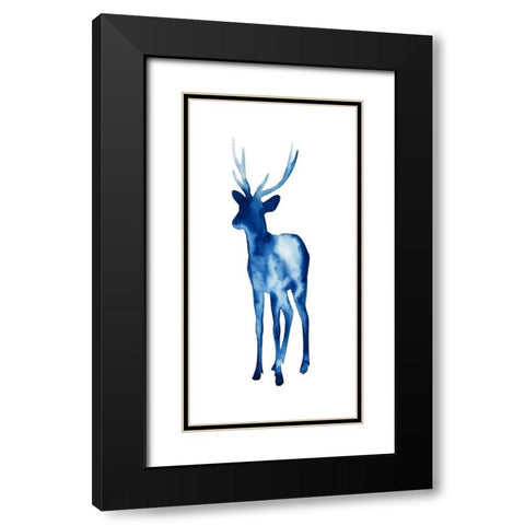 Ink Drop Rusa Deer II Black Modern Wood Framed Art Print with Double Matting by Popp, Grace
