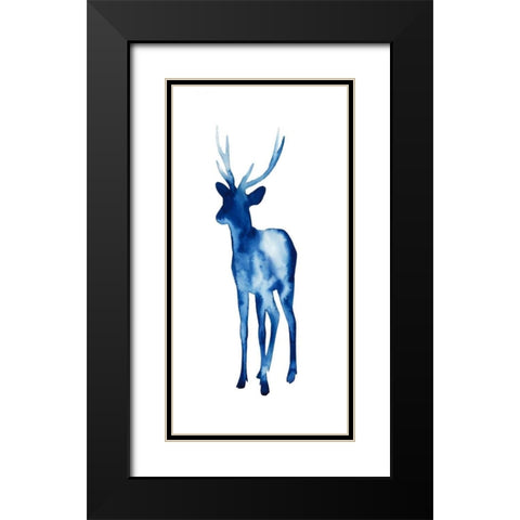 Ink Drop Rusa Deer II Black Modern Wood Framed Art Print with Double Matting by Popp, Grace