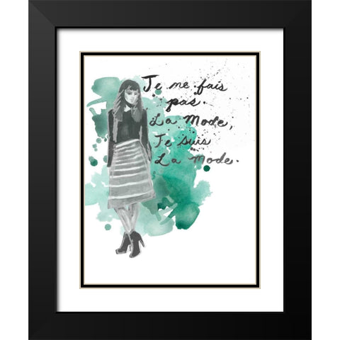 Fashion Quotes I Black Modern Wood Framed Art Print with Double Matting by McCavitt, Naomi