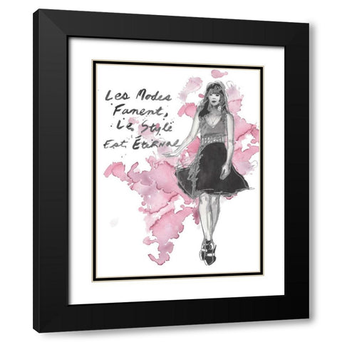 Fashion Quotes II Black Modern Wood Framed Art Print with Double Matting by McCavitt, Naomi