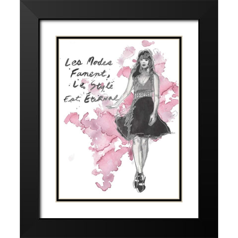 Fashion Quotes II Black Modern Wood Framed Art Print with Double Matting by McCavitt, Naomi