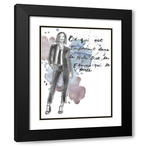 Fashion Quotes III Black Modern Wood Framed Art Print with Double Matting by McCavitt, Naomi