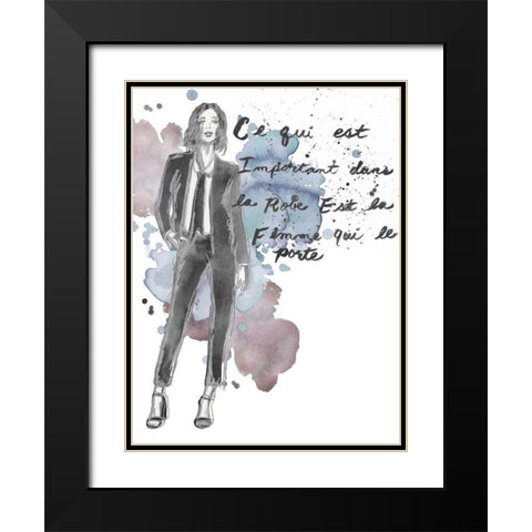 Fashion Quotes III Black Modern Wood Framed Art Print with Double Matting by McCavitt, Naomi