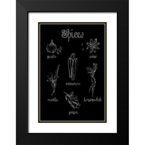 Spice Varieties Black Modern Wood Framed Art Print with Double Matting by Harper, Ethan