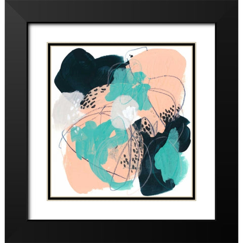 Torrent IV Black Modern Wood Framed Art Print with Double Matting by Vess, June Erica