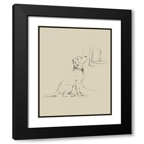 Waiting for Master III Black Modern Wood Framed Art Print with Double Matting by Harper, Ethan