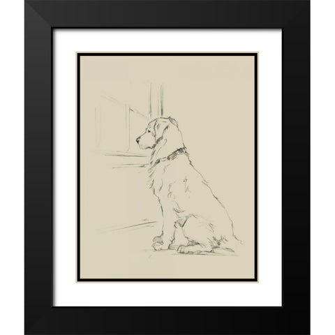 Waiting for Master IV Black Modern Wood Framed Art Print with Double Matting by Harper, Ethan