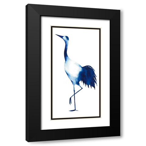 Ink Drop Crane II Black Modern Wood Framed Art Print with Double Matting by Popp, Grace