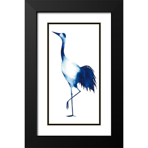 Ink Drop Crane II Black Modern Wood Framed Art Print with Double Matting by Popp, Grace