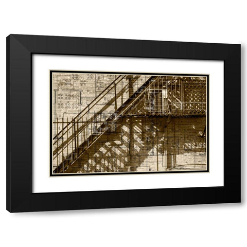 Architecture Drawing I Black Modern Wood Framed Art Print with Double Matting by Jasper, Sisa
