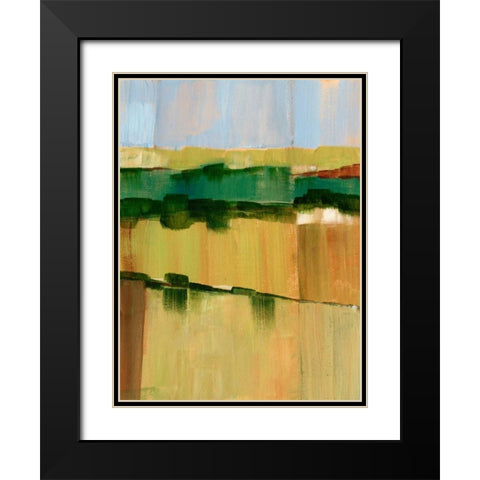 Pasture Abstract I Black Modern Wood Framed Art Print with Double Matting by Harper, Ethan