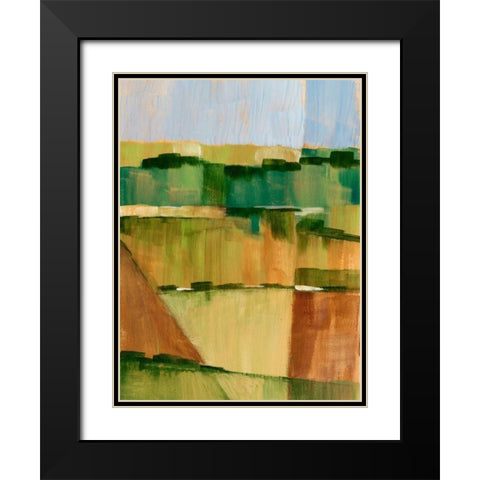 Pasture Abstract II Black Modern Wood Framed Art Print with Double Matting by Harper, Ethan