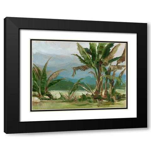 Southern Palms II Black Modern Wood Framed Art Print with Double Matting by Harper, Ethan