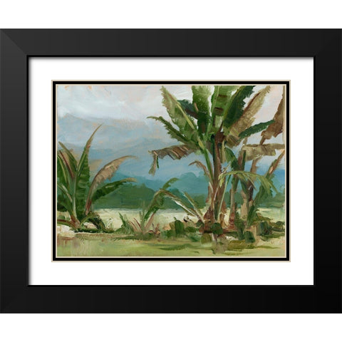 Southern Palms II Black Modern Wood Framed Art Print with Double Matting by Harper, Ethan