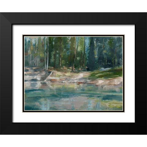 Northwestern Lake II Black Modern Wood Framed Art Print with Double Matting by Harper, Ethan