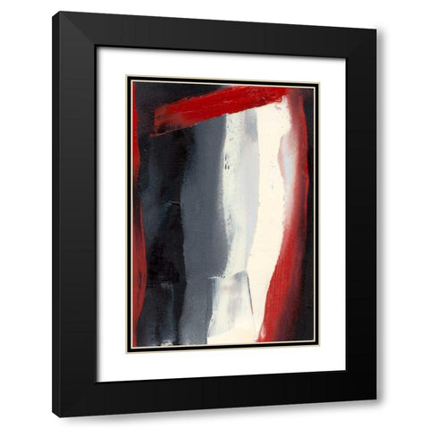 Red Streak II Black Modern Wood Framed Art Print with Double Matting by Gordon, Sharon