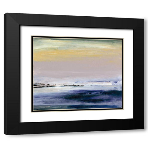 Amethyst Horizon Black Modern Wood Framed Art Print with Double Matting by Gordon, Sharon