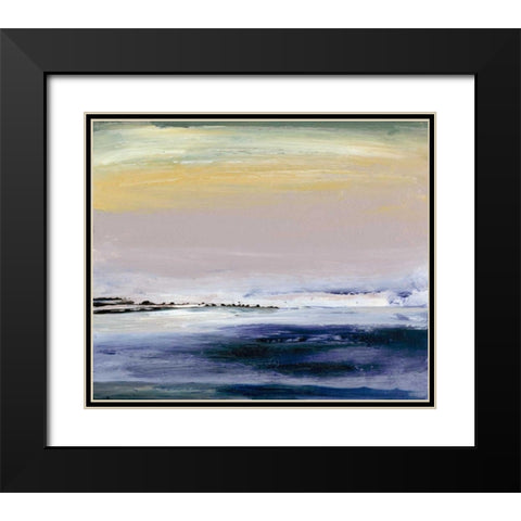 Amethyst Horizon Black Modern Wood Framed Art Print with Double Matting by Gordon, Sharon