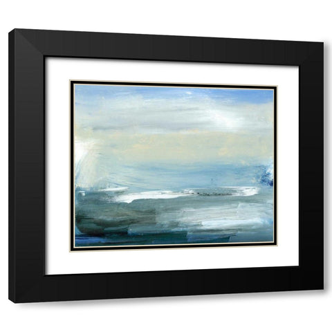 Chromatic Sea Black Modern Wood Framed Art Print with Double Matting by Gordon, Sharon
