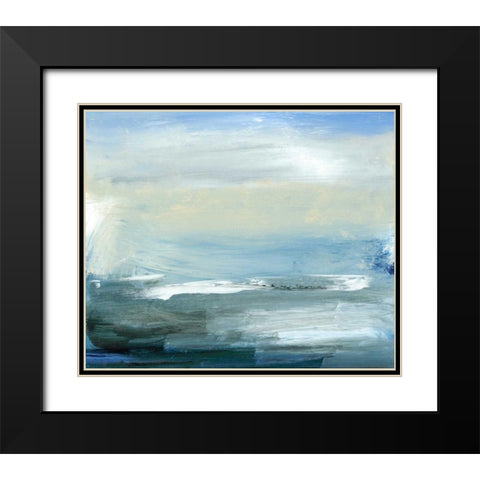 Chromatic Sea Black Modern Wood Framed Art Print with Double Matting by Gordon, Sharon