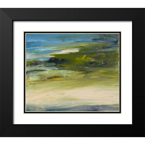 Rivers Edge Black Modern Wood Framed Art Print with Double Matting by Gordon, Sharon