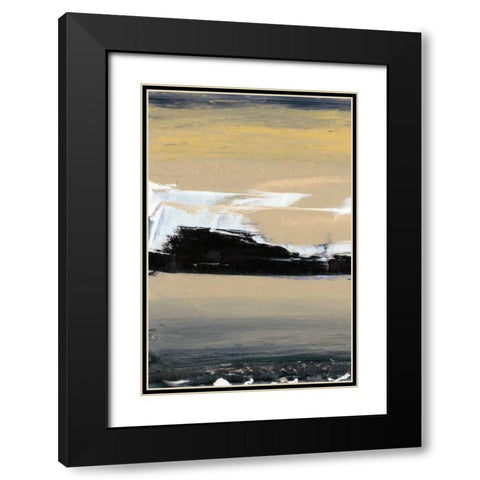 Glide VII Black Modern Wood Framed Art Print with Double Matting by Gordon, Sharon
