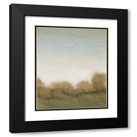 Golden Treeline I Black Modern Wood Framed Art Print with Double Matting by OToole, Tim