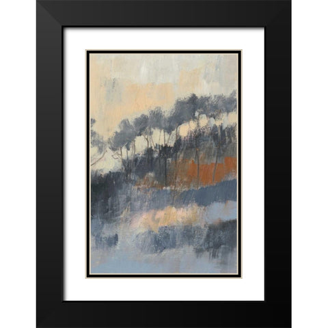 Paynes Treeline II Black Modern Wood Framed Art Print with Double Matting by Goldberger, Jennifer