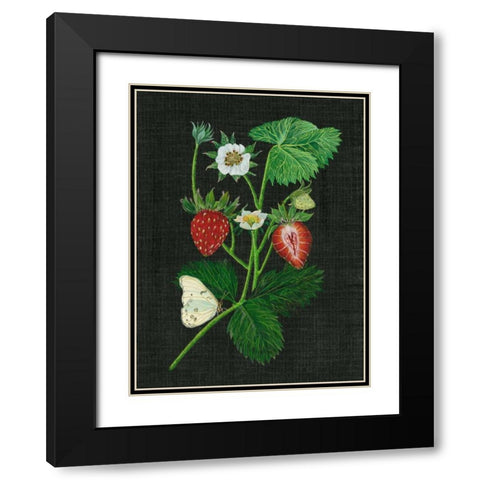 Strawberry Fields I Black Modern Wood Framed Art Print with Double Matting by Wang, Melissa