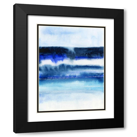 Shorebreak Abstract I Black Modern Wood Framed Art Print with Double Matting by Popp, Grace
